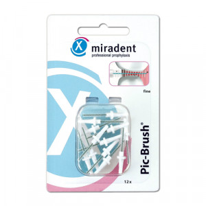 Produktbild von MIRADENT Interd.Pic-Brush Ersatzb.fein wei&szlig;