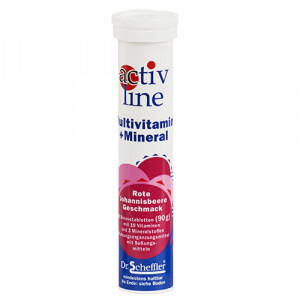 Produktbild von ACTIVLINE Multivit.m.rote Johannisb. Brausetabl.
