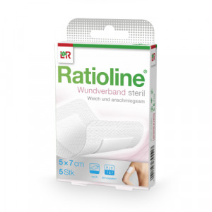 Produktbild von RATIOLINE Wundverband 7x5 cm steril